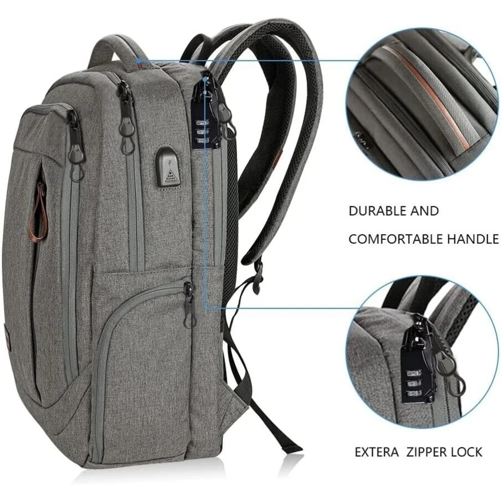 KROSER Laptop Backpack 17.3 Inch Computer Water-Repellent Laptop Bag
